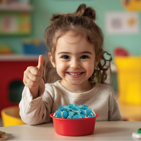 ILike! Blue Raspberry Gummy Bears add tangy color to birthday treats.