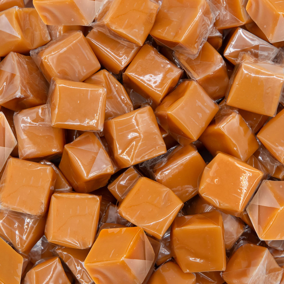 ILike! vanilla caramel cubes bulk bag on display for sharing at events and offices.