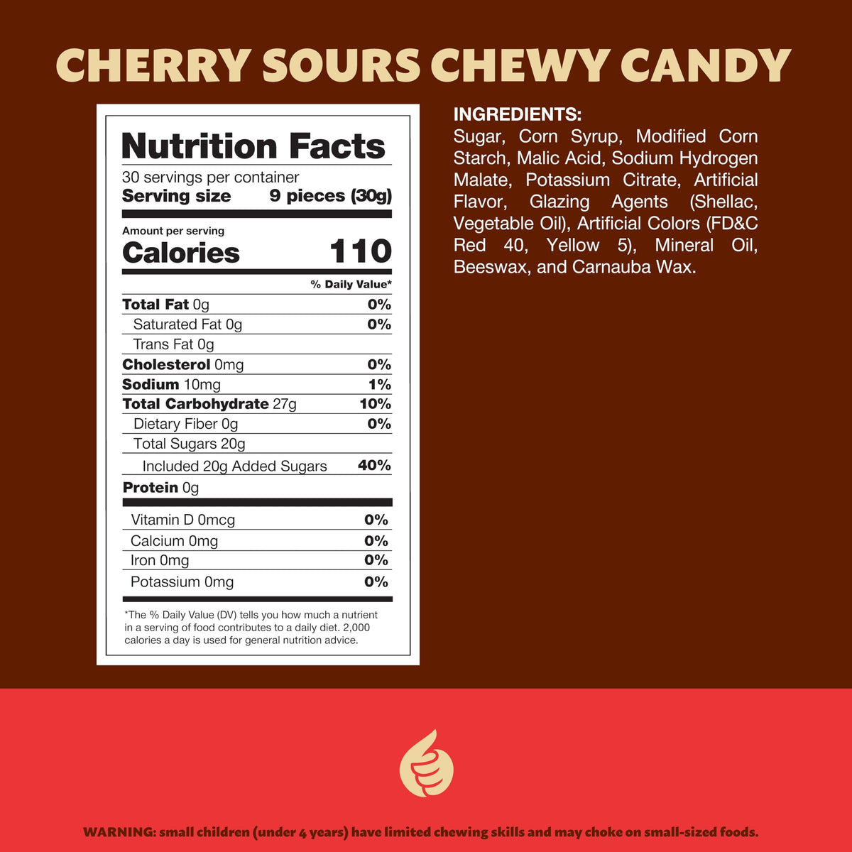 ILike Cherry Sours chewy balls showing chewy texture and fruity appeal.