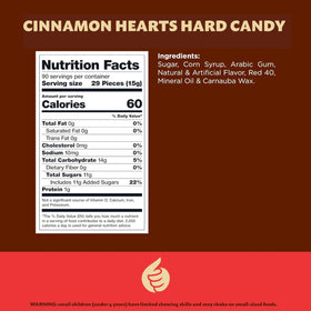 ILIKE! Candy buffet display featuring heart-shaped cinnamon bits.
