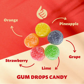 ILIKE! Gum Drops variety – grape, lime, orange, pineapple, strawberry flavors for snacking