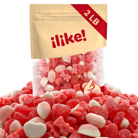 ILike! Cherry jelly hearts for colorful dessert platters and party displays