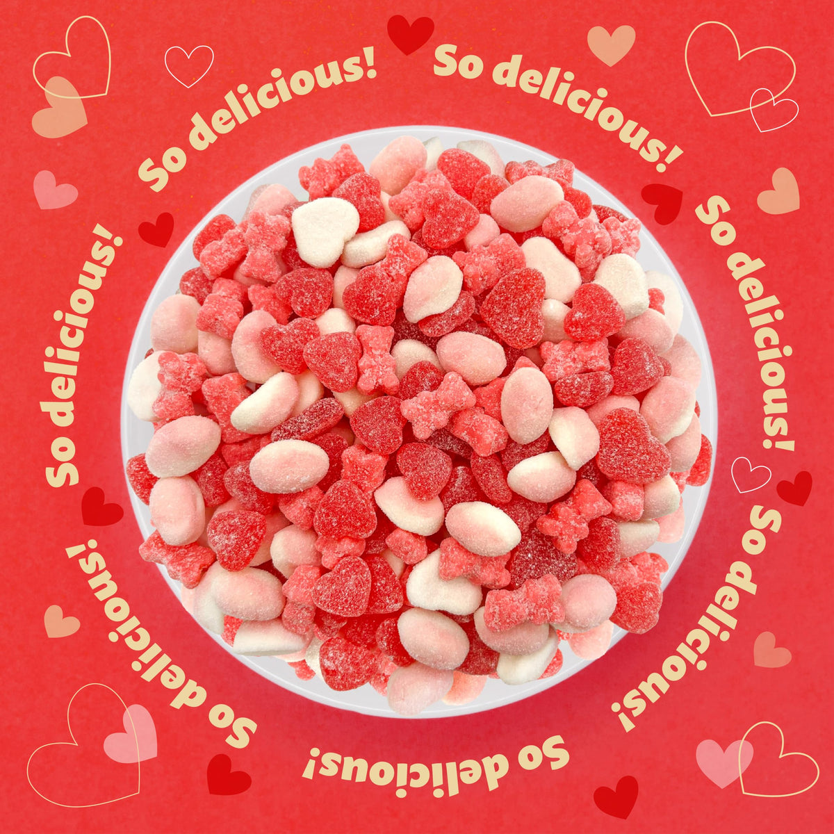 ILike! Puffy strawberry gummies provide soft melt-in-your-mouth sweetness for snacking