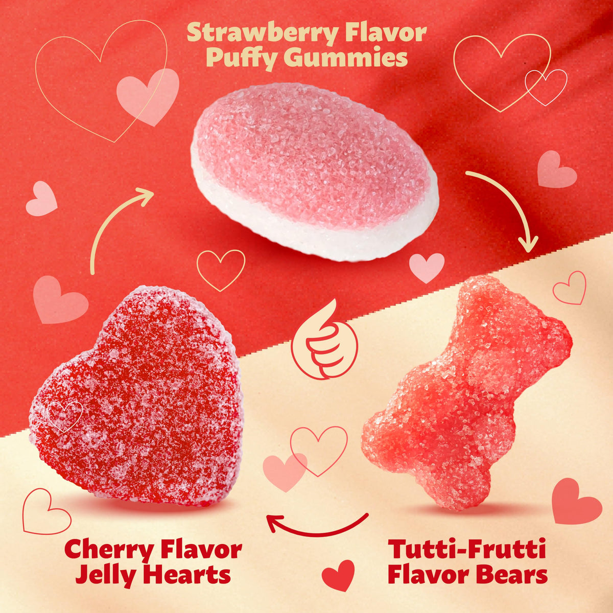 ILike! Sour tutti-frutti gummi bears add tangy chew to bowls and treat cups