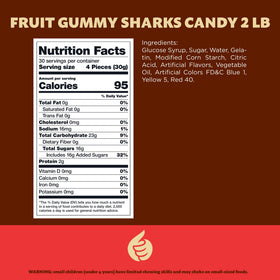 ILike! Gummy Sharks 2lb bag enhances candy buffets with playful fruit flavors