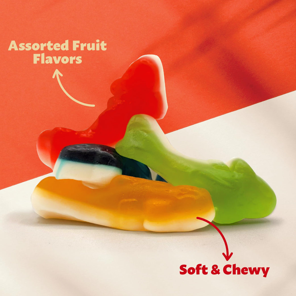 ILike! Gummy Sharks color burst gummies ideal for candy bowls