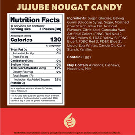 ILike Jujube Nougat Candy buffet display with color.