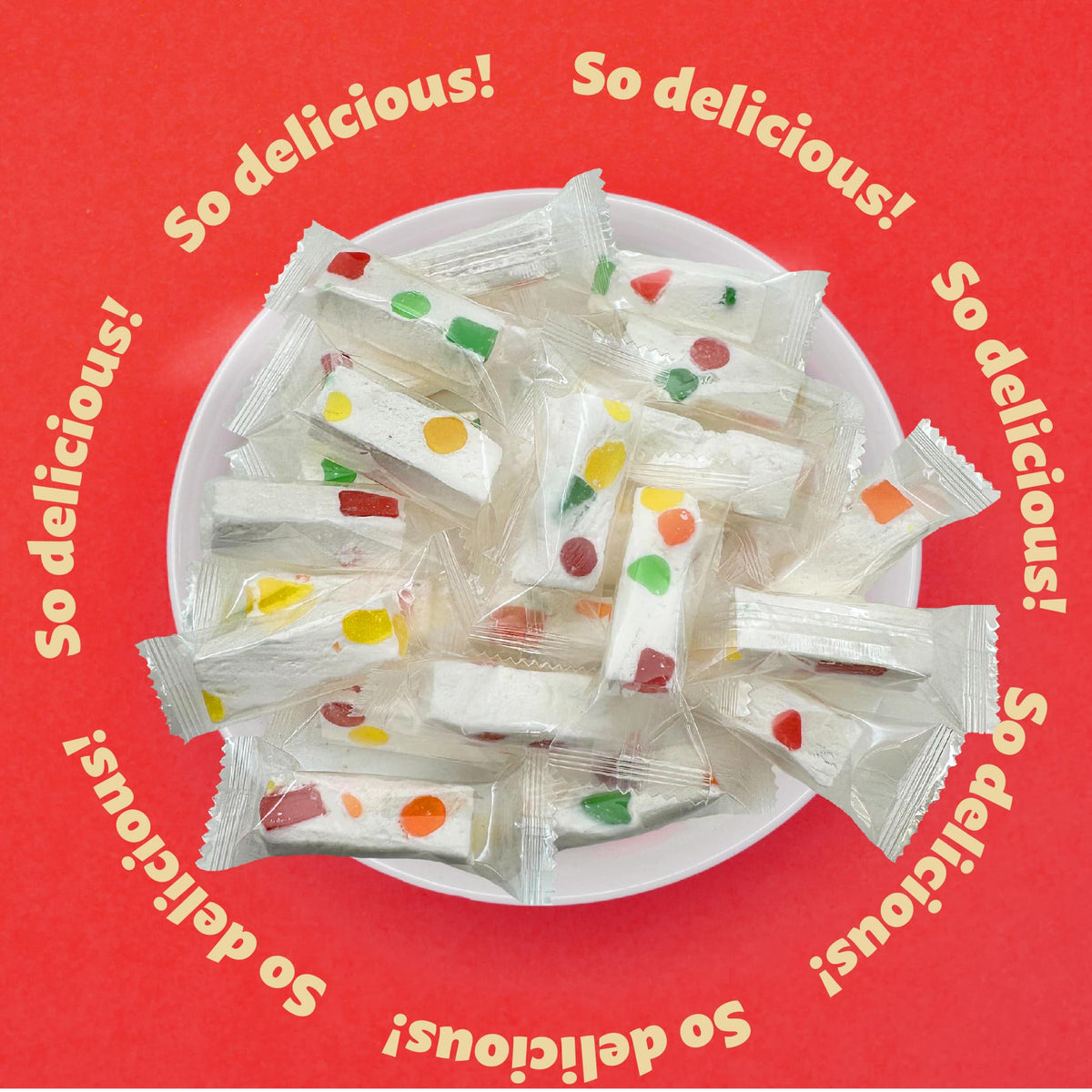 ILike Jujube Nougat Candy texture with fruity chunks.