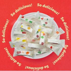 ILike Jujube Nougat Candy texture with fruity chunks.