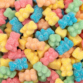 ILIKE! Neon Sour Gummi Bears bag front with bold colors and tangy potential.