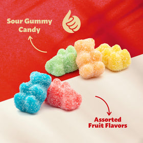 ILIKE! Neon Sour Gummi Bears party bowl adds vibrant color to snacks.