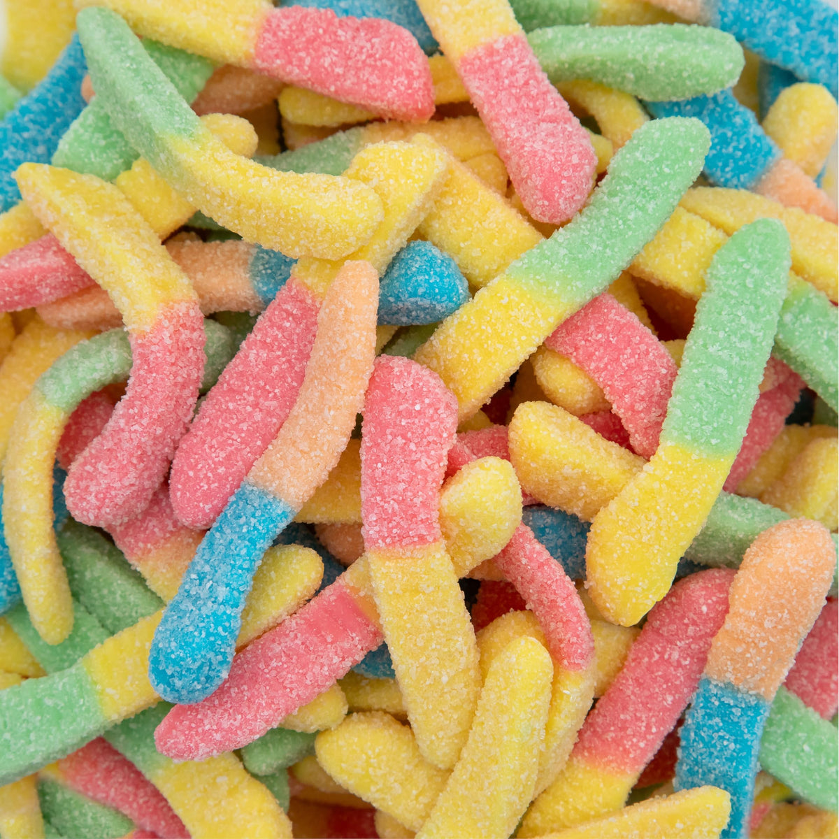 ILIKE! Neon Sour Gummy Worms 2lb bulk pack for crowd-pleasing snacking.