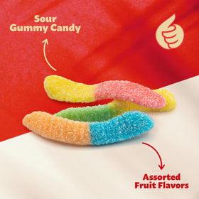 ILIKE! Neon Sour Gummy Worms for candy buffets and gift bags.