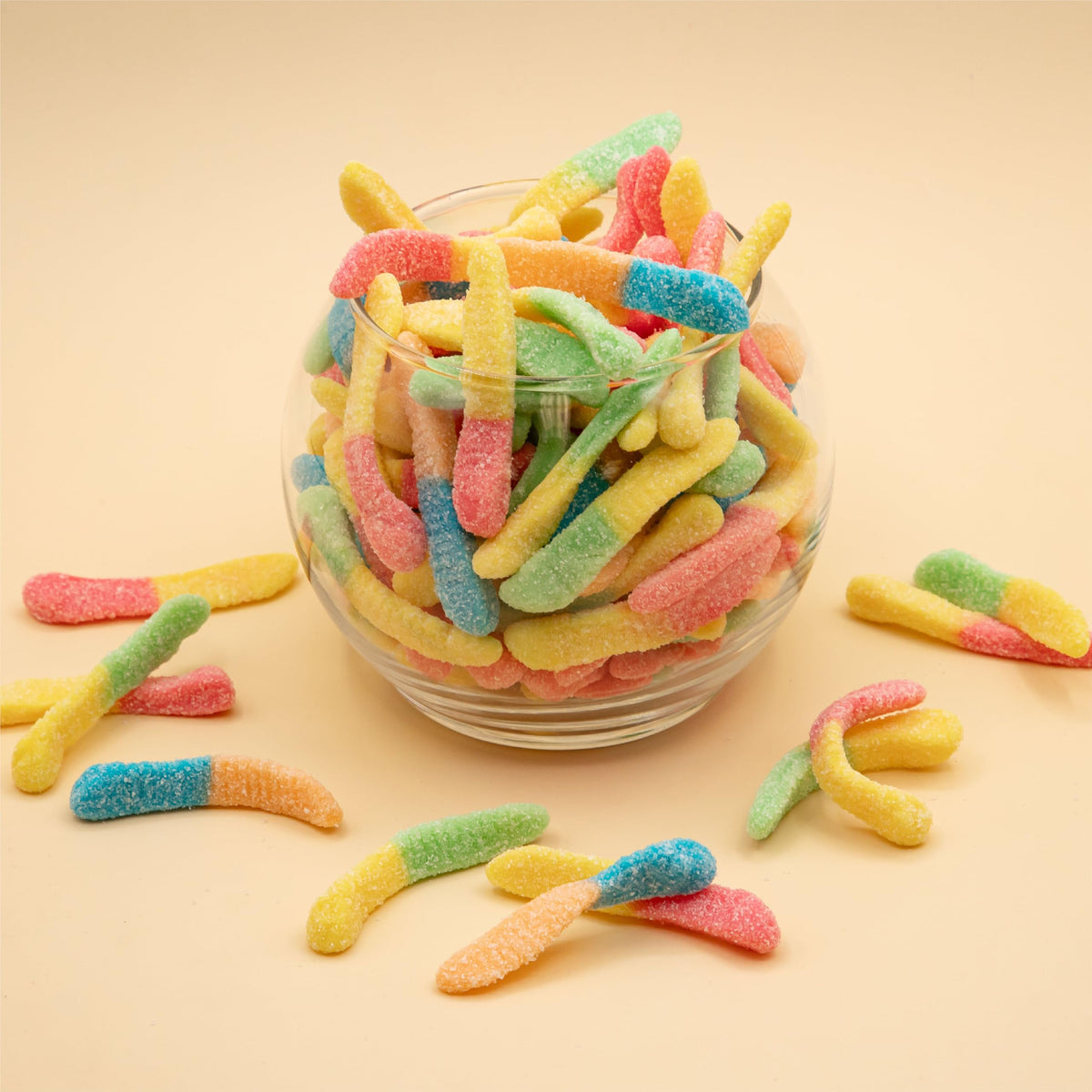 ILIKE! Neon Sour Gummy Worms perfect for goodie bags and celebrations.