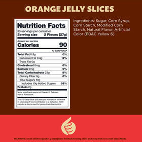ILIKE! orange slices jelly candy beside a fruit salad for citrus note.
