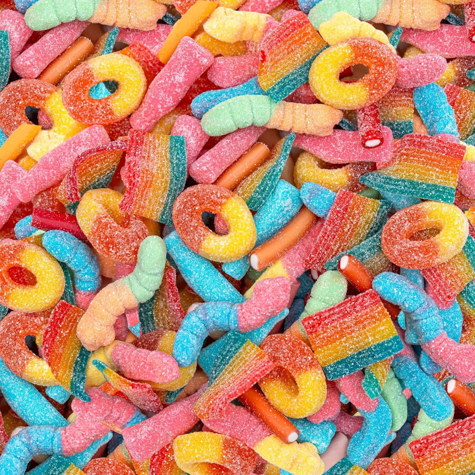 ILike! Peach rings close-up, perfect for fruit-forward snacking and dessert garnishes.