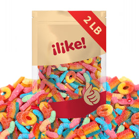 ILike! Pencil bites close-up, small chewy shapes ideal for candy buffets.