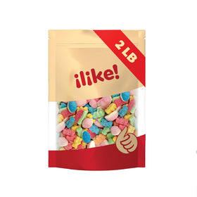 ILike! Puffy Gummies in strawberry and blue raspberry deliver light, fruity bites.