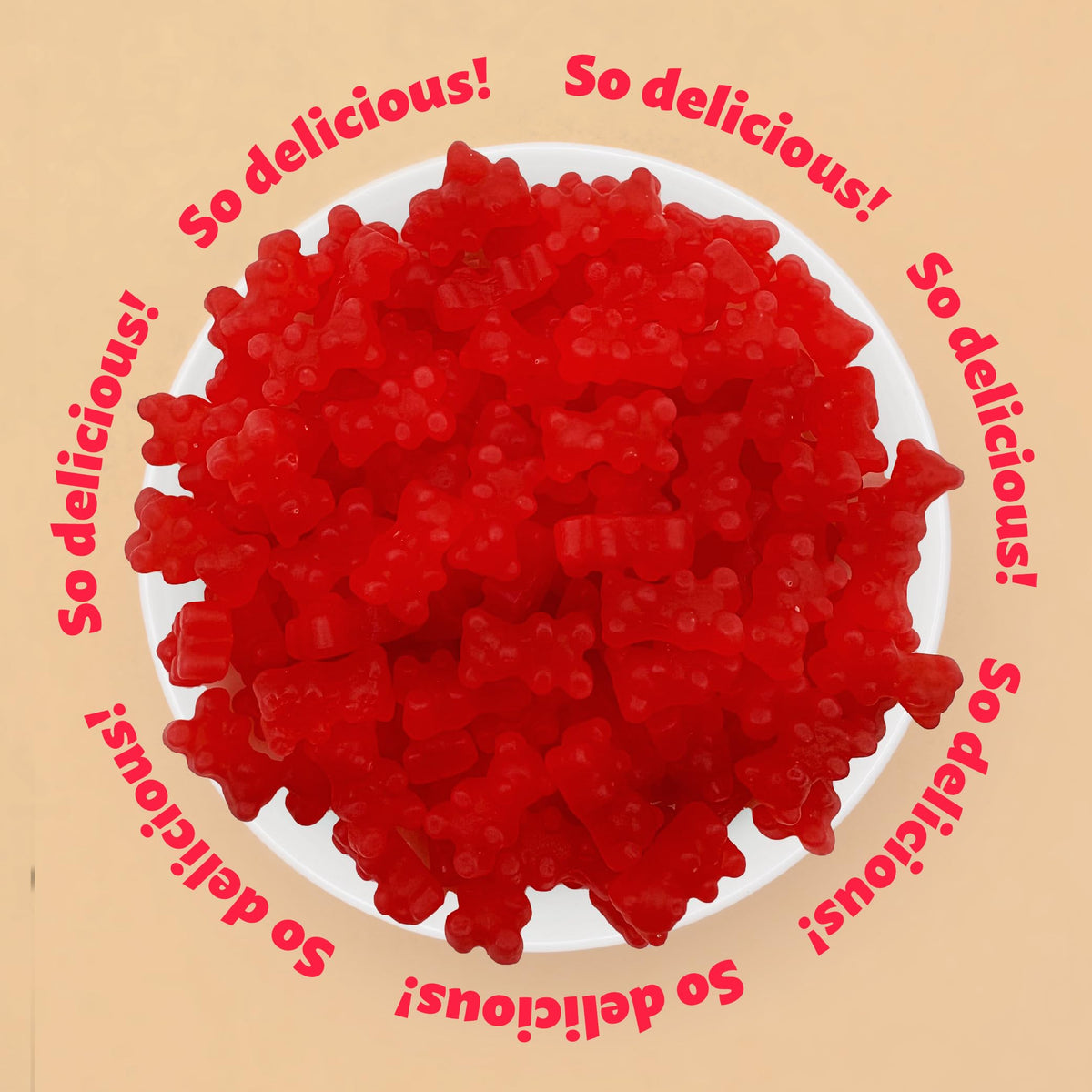 ILike red cinnamon bears; spicy-sweet chew ideal for desserts and parties.