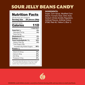 ILIKE! Sour Jelly Beans blue raspberry close-up showcases bold tangy sweetness.