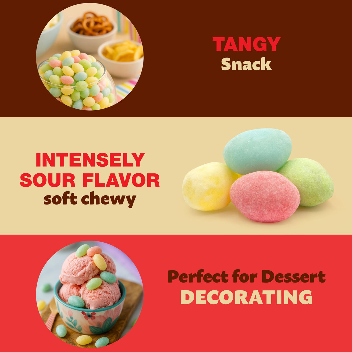 ILIKE! Sour Jelly Beans buffet display shows colorful self-serve options.