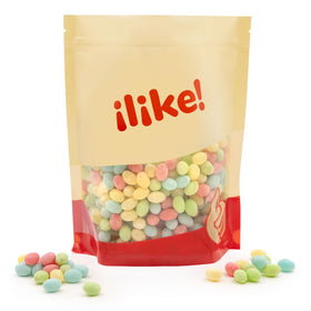 ILIKE! Sour Jelly Beans green apple highlights vibrant color and tart fruit flavor.