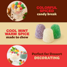 ILike Spice Drops decorating a gingerbread house path with color