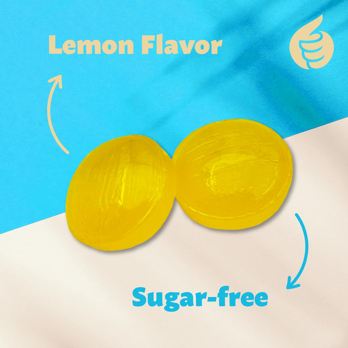 ILike sugar-free lemon drops work snack, a zesty bite during long days.