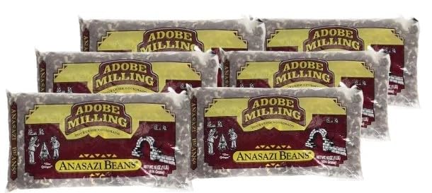 ILIOS Anasazi beans 16oz pack back view showing speckled pattern ideal for baked beans and refried dishes.
