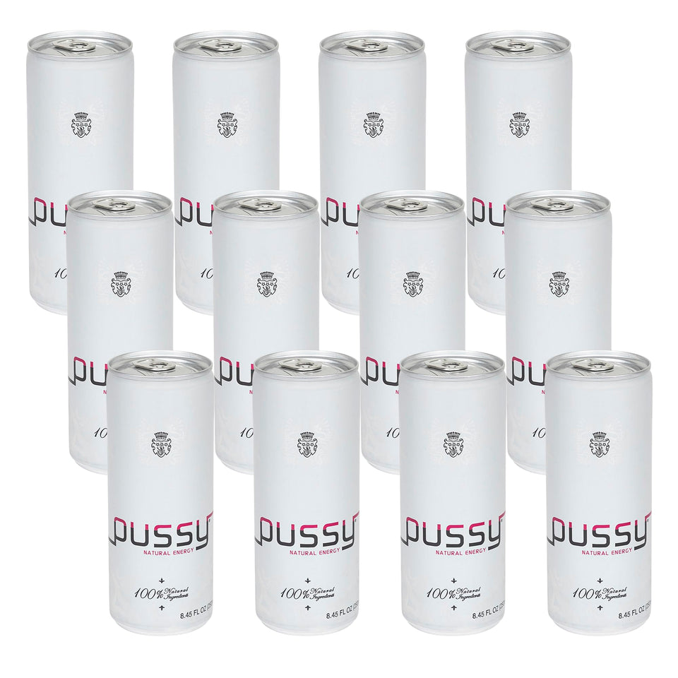 ILIOS Pussy's natural energy drink pack 12 cans for on-the-go energy