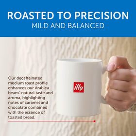 illy 100% Arabica beans from diverse sustainable farms.
