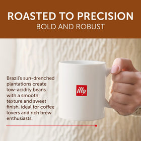 illy 100-percent Arabica beans deliver smooth, balanced flavor in every cup.
