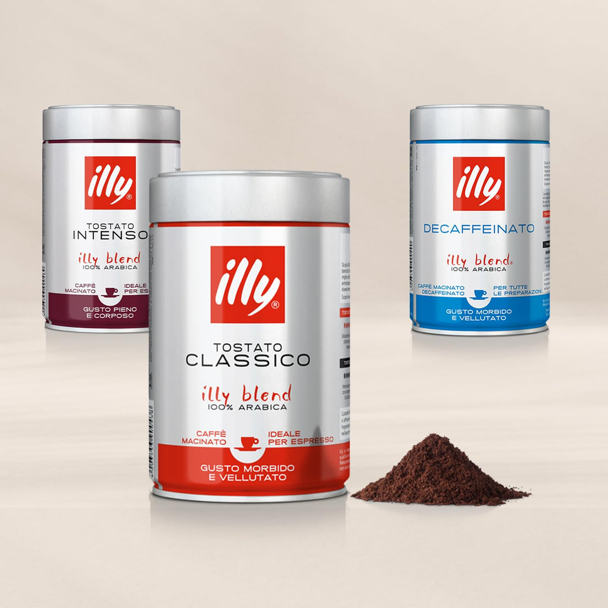 Close-up of illy Arabica beans highlighting selection and quality.