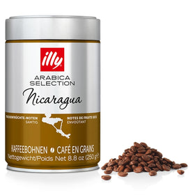 illy Arabica Nicaragua whole bean pack for home grinding and customized brews.