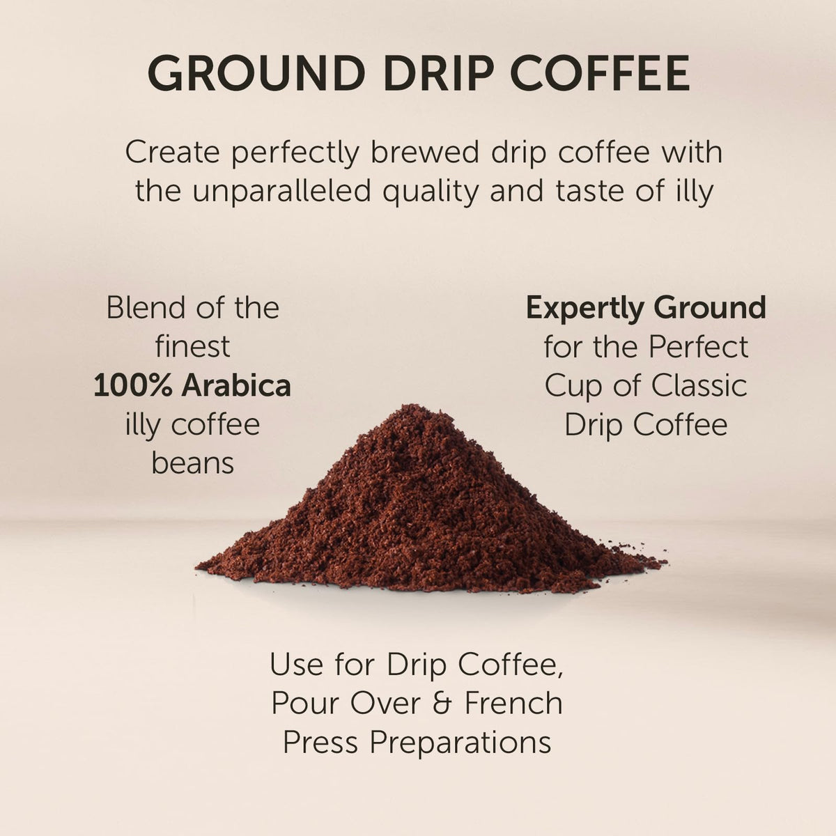 Illy Classico Arabica beans ready for grinding and brewing at home
