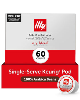 illy classico medium roast k-cup pod ready for Keurig brewing, delivering balanced aroma.