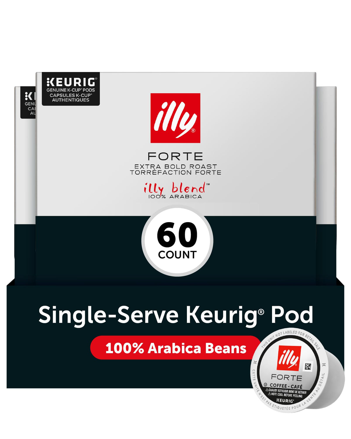 illy Forte Dark Roast K-Cup pod for bold espresso aroma