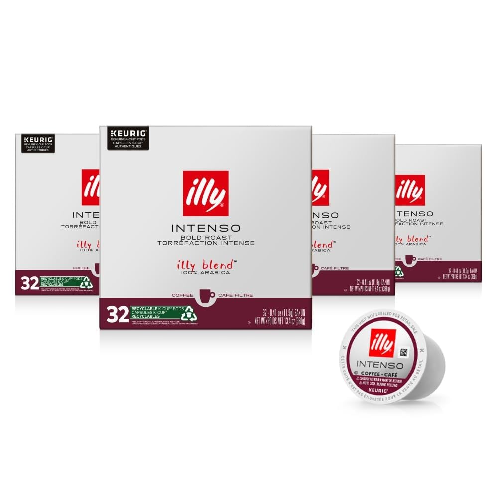 illy coffee K-Cup intenso-dark-roast pods for rich, quick brews