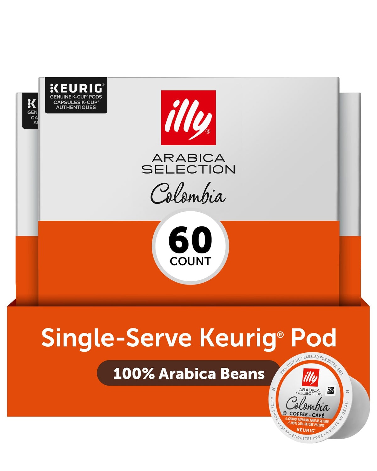 illy Colombia K-Cup pods with Arabica notes delivering a bright citrus aroma for Keurig machines