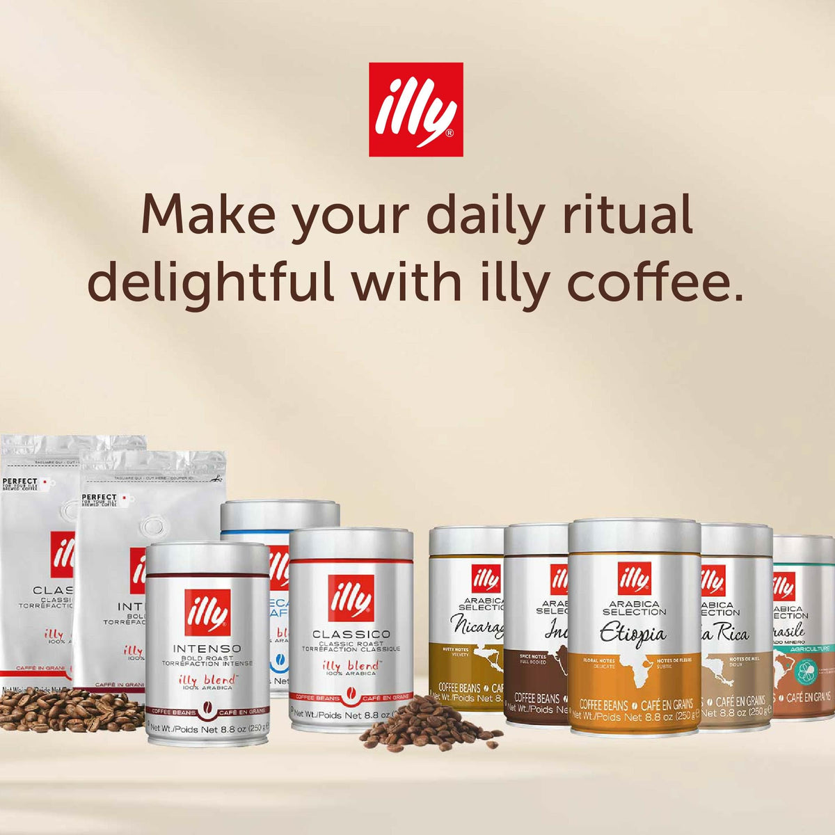 illy decaf classico offers caramel and chocolate notes in aroma.