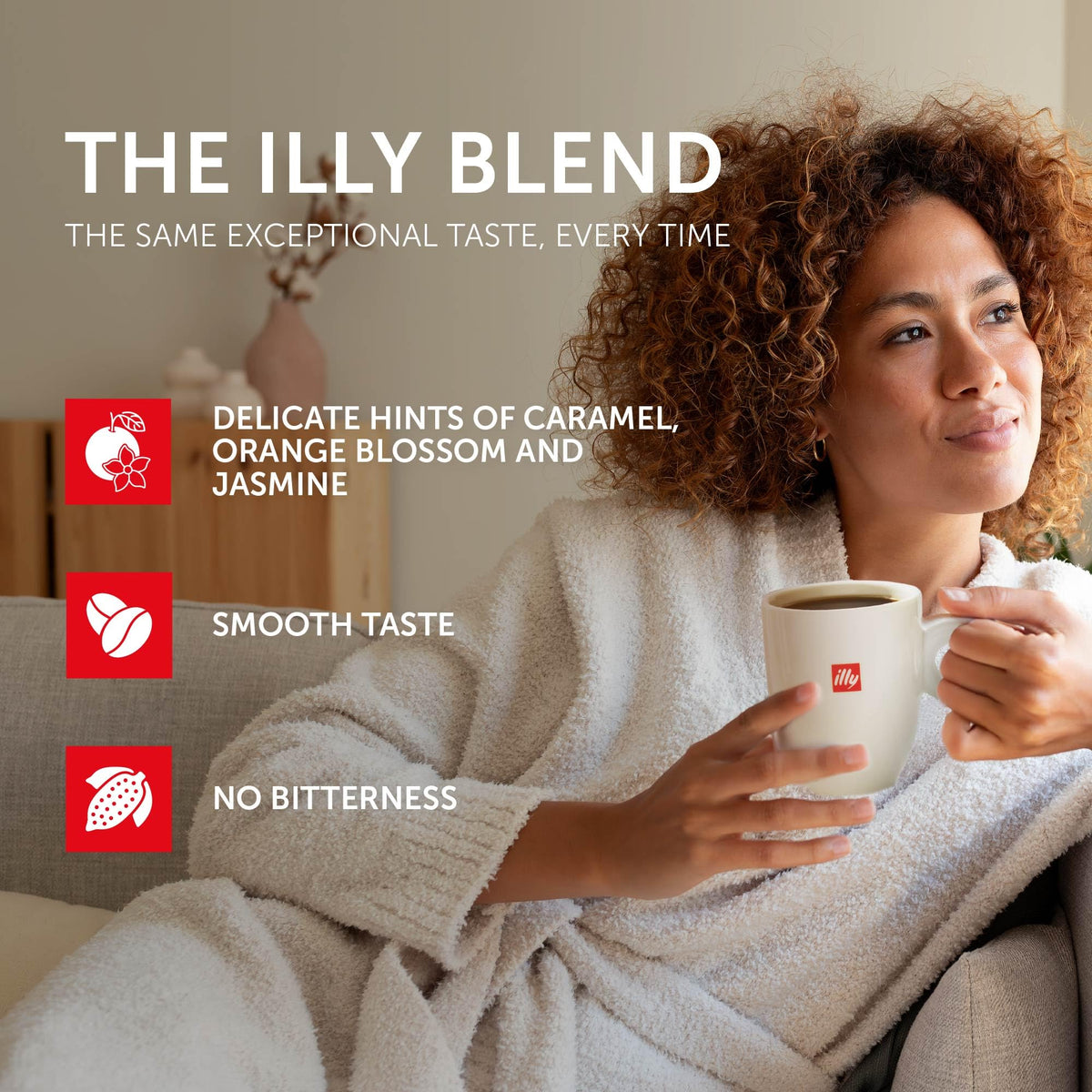 illy decaf classico sourced from sustainable farms across multiple countries.