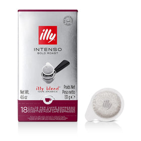illy E.S.E. pod intenso-dark-roast notes deliver cocoa and dried fruit aroma.