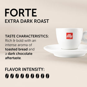 illy E.S.E. pod Forte extra dark brewing-in-machine demonstrates fast, mess-free espresso prep.