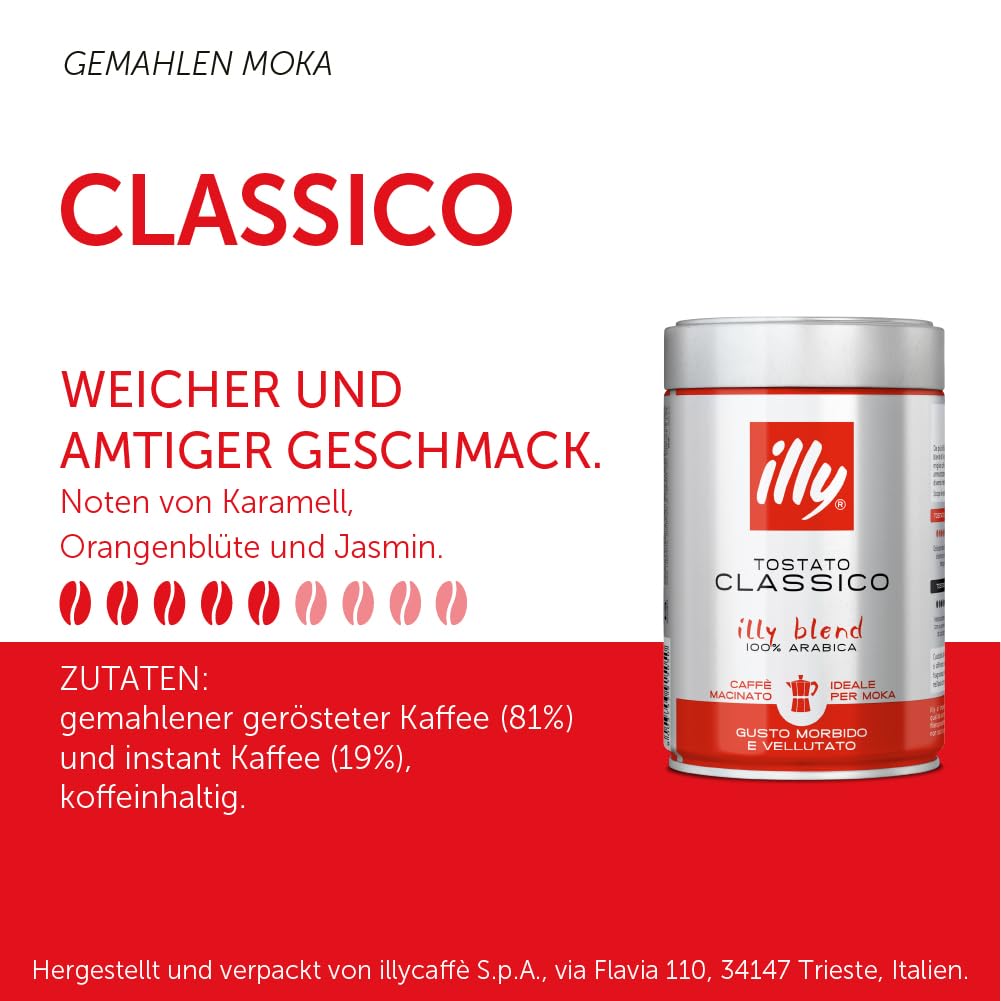 illy ground coffee moka classico moka pot setup for authentic espresso at home