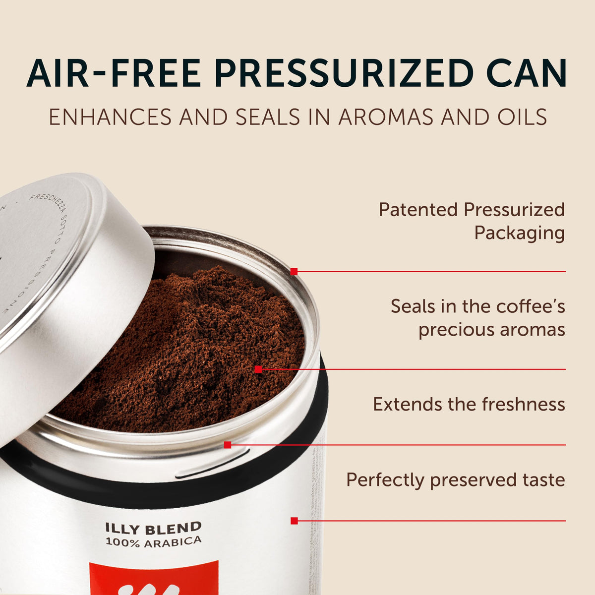 illy Ground Drip Coffee Forte Dark Roast aroma rising from mug