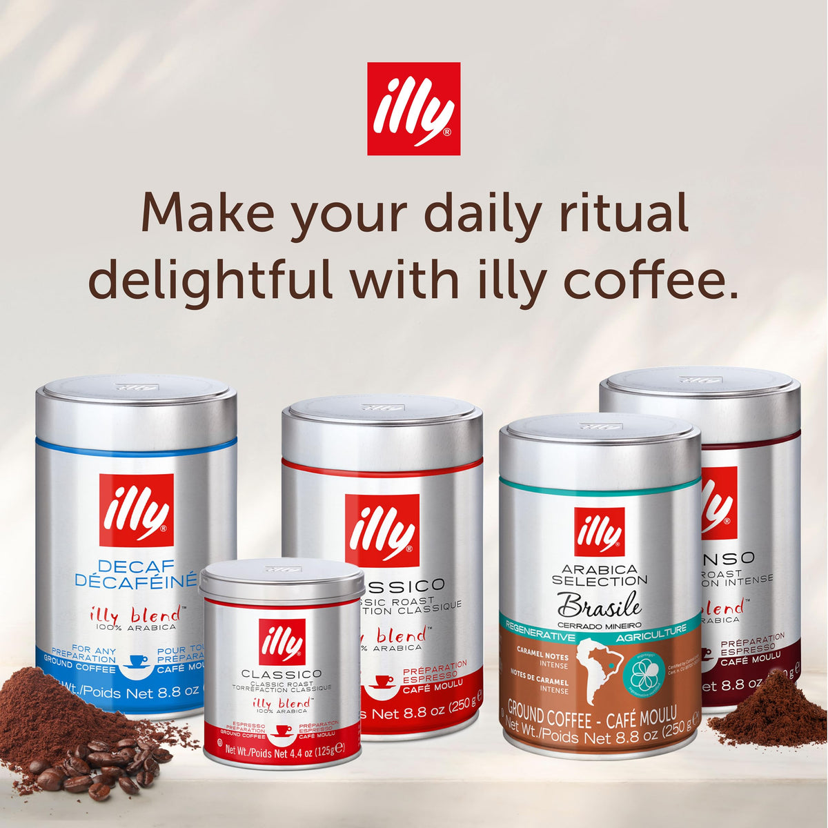 illy sustainable sourcing badge on packaging signals ethical beans