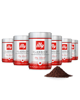illy ground espresso Classico medium roast pack ready for home espresso brewing