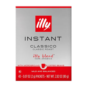 illy Instant Coffee Singles packets provide quick, balanced Classico flavor