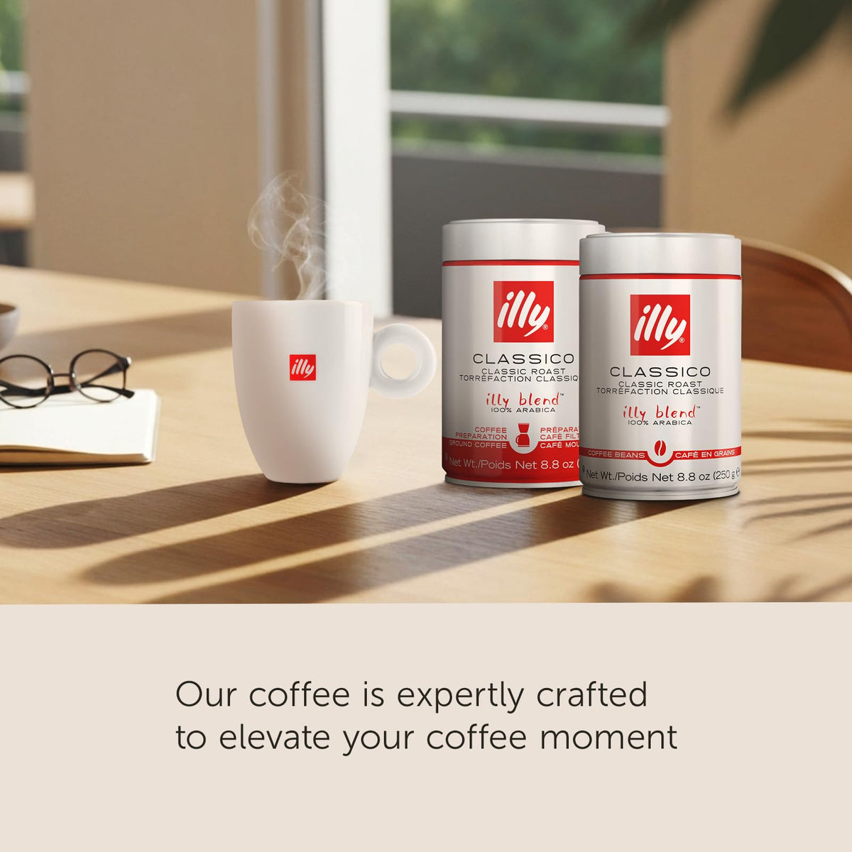 Close-up of Illy Intenso aroma highlighting deep cocoa notes.