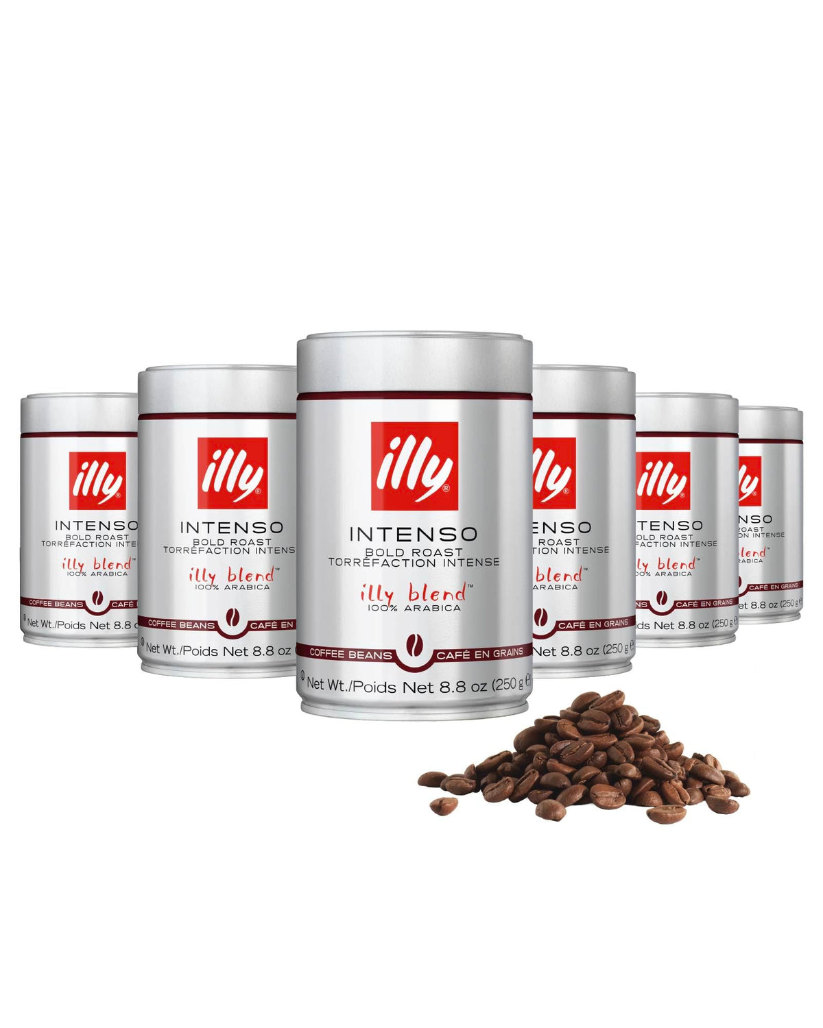 illy Intenso Bold Roast beans ready for grinding and brewing